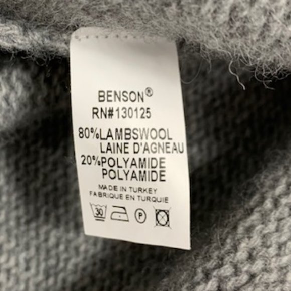 Benson Gray Wool Blend 1/4 Zip Sweater - Picture 7 of 7